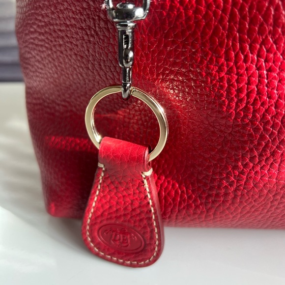 Dooney & Bourke Pebble Grain Logo Lock Women's Shoulder Bag Without Pouch-Red - Picture 2 of 12